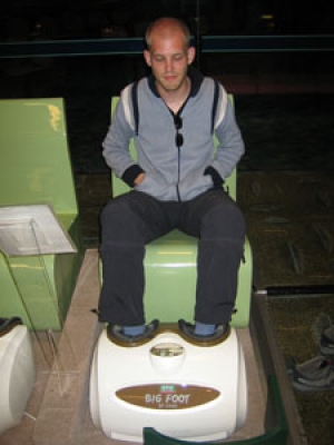 Alex bei der Fussmassage